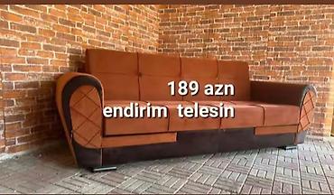 metbex ucun divan: Qəhvəyi rəng çalarlarında 3 nəfərlik yumşaq divan. Xüsusiyyətlər: - — 1