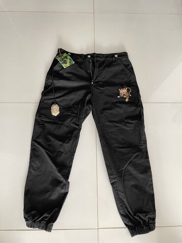штаны с бабочками: Брюки L (EU 40), 2XS (EU 32), цвет - Черный