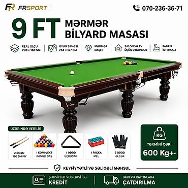 Digər idman və istirahət malları: 💥 bilyard, Amerikan bilyard, 9 fut ✅ 7/24 əlaqə saxlaya bilərsiz. ✅ — 1