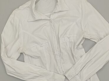 białe bluzki z długim rękawem stradivarius: Shirt, L (EU 40), condition - Good