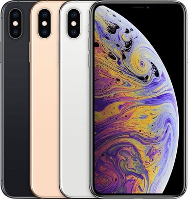 телефон айфон хс: IPhone Xs Max, Колдонулган, 512 ГБ, Кара, Кулакчындар, Заряддоочу түзүлүш, Коргоочу айнек, 100 %