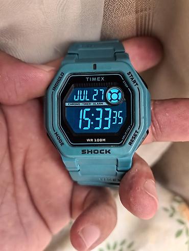 Aksesuarlar: Timex Shock Resistant rəqəmsal saat – model TW2V59900 - Rəng: mavi — 1