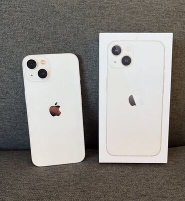 кнопочный телефон apple: IPhone 13, 128 ГБ, Белый, Гарантия, Кредит, Отпечаток пальца