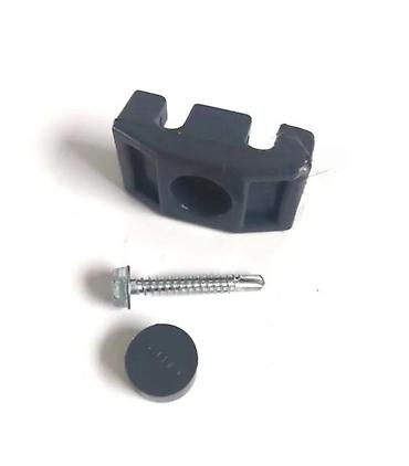 Proizvodi od rolovanog metala, metalni kanali: Spojnica sa samorescem i čepom za panelne ograde 3d i 2d. Panelna — 1