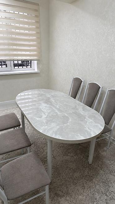 study table: Обеденный комплект: овальный стол + 6 стульев - Столешница: овальная — 2