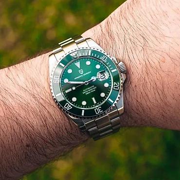 Ručni satovi: PAGANI DESIGN PD-1639 43mm/Zelena-Rolex Submariner-Automatik Potpuno — 1
