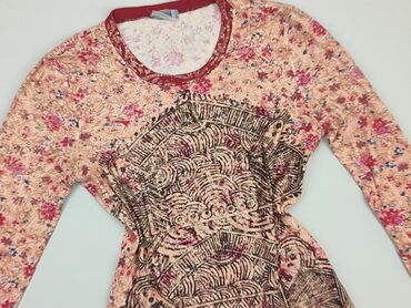 białe bluzki w niebieskie kwiaty: Blouse, S (EU 36), condition - Good