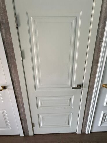 двери с двух сторон из бельгии: Жабык ички эшик, МДФ, Боёлгон, түсү - Ак, 200 * x 80 см