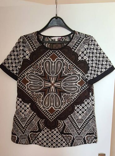 tunika made in italy: M (EU 38), Polyester, Geometrical, color - Black