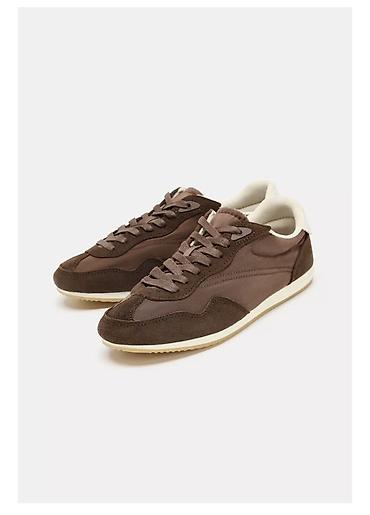 джинсовая одежда: Кроссовки, 36, 37, 38, Zara, Новый, цвет - Коричневый, Самовывоз — 1