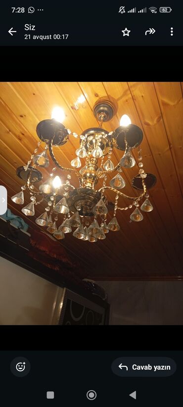 Xalçalar: Çılçıraq, 5 lampa, Metal
