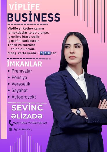 mingəçevir iş elanları 2022: Xanımlara vakansiya: online biznes ‼️ vakansi̇ya: i̇ş resmidir.Maaş