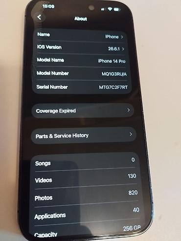 ayfon beş: IPhone 14 Pro, 256 GB, Deep Purple, Face ID — 4