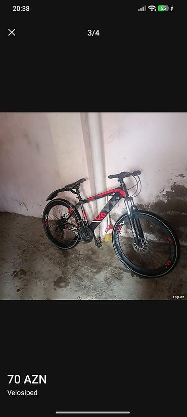 спортивный велосипед: Velosiped – dağ/şəhər tipli, 26" təkərli - Rəng: qara-qırmızı - — 2