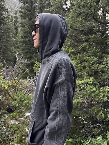 pull and: Толстовка с капюшоном, цвет графит - Классическая худи с объемным — 4