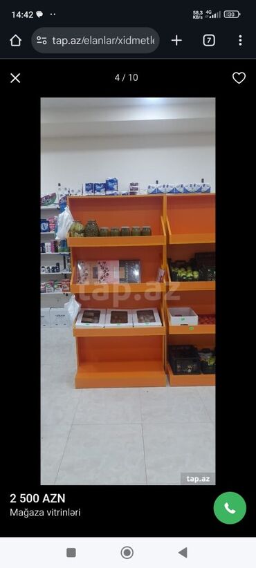 Rəf vitrinləri: Mağaza vitrinləri və ticarət rəfləri dəsti Təsvir: - — 6