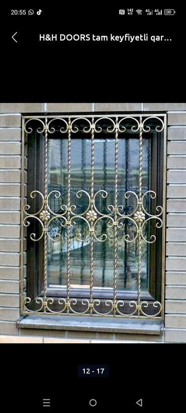 Barmaqlıqlar: Dəmir pəncərə barmaqlıqları – dekorativ və təhlükəsizlik məqsədli — 1