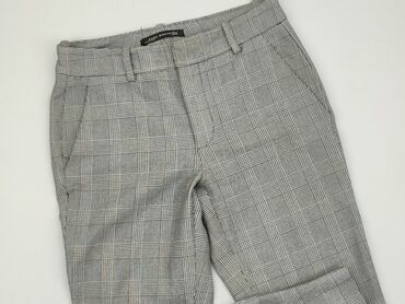spódnice w kratę plisowane: Spodnie materiałowe, Zara, XS, stan - Bardzo dobry