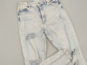 bershka jeansy straight leg: Jeansy damskie, Bershka, XS