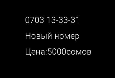 SIM-карты: Продаётся новый красивый номер. Комбинация цифр: 0703 13-33-31 — 1