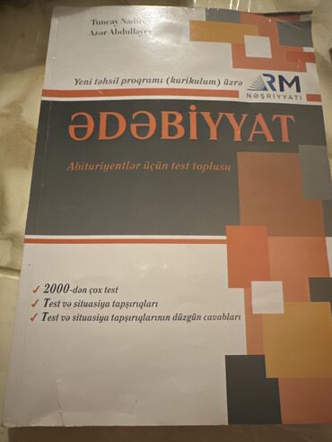 Kitablar, jurnallar, CD, DVD: Təcili satılır ‼️Ədəbiyyat RM test toplusu,işlənib amma yeni kimidi