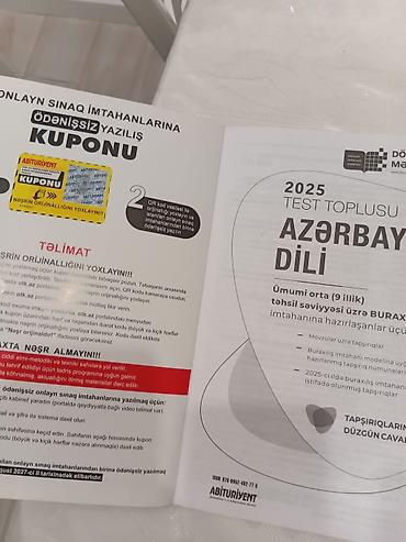 drakula kitabı: Məhsul: “Azərbaycan dili – 2025 Test Toplusu” (DİM) - Ümumi orta (9 — 2