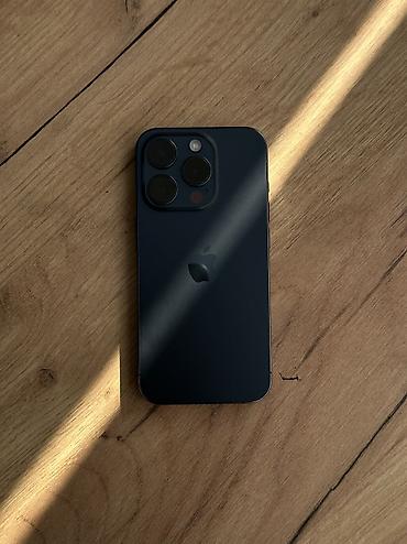 IPhone 15 Pro, Б/у, 128 ГБ, Blue Titanium, Защитное стекло, 83 %
