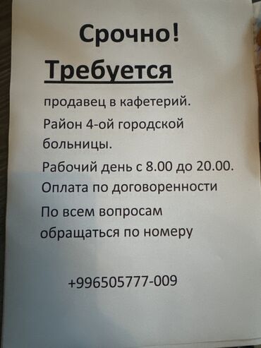 плуг 4 корпусный: Требуется продавец в небольшой кафетерий. Желательно, чтобы продавец