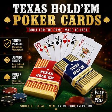 колода: Игральные карты Texas Hold’em — профессиональный комплект для покера — 1