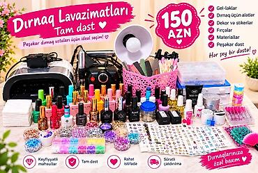 primer baza: Dırnaq Ləvazimatları – Tam dəst Peşəkar dırnaq ustasi úcún lazim olan — 1