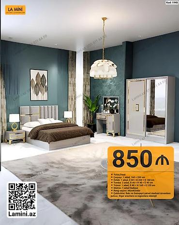 Ev və bağ: La Mini – Yataq Dəsti (Kod: 1948) Yığım: - Çarpayı: 1 ədəd, 160 × 200 — 1