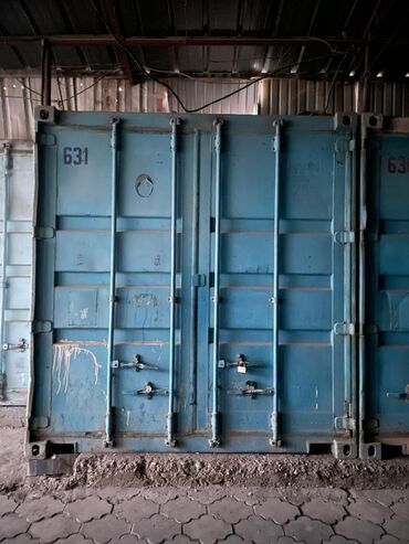 контейнер ысык кол: Морской контейнер (синий), модель с двустворчатыми дверями