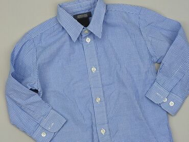 letnie długie sukienki w kwiaty: Shirt 3-4 years, condition - Very good, pattern - Cell, color - Light blue