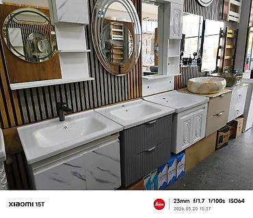 Hamam dolabları: Hamam mebelləri və çanaq modelləri - Müxtəlif ölçü və dizaynda hamam — 1