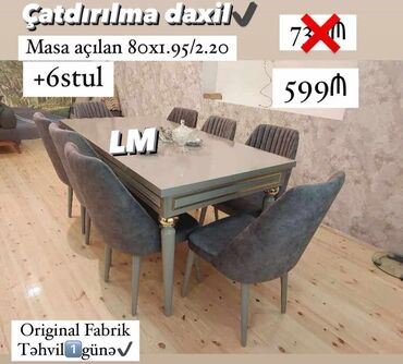 5 20 taxta işlenmiş: *Möhtəşəm _HAZIR FABRİK_ masa dəsti*👑 *Yüksək keyfiyyətlə boyalı