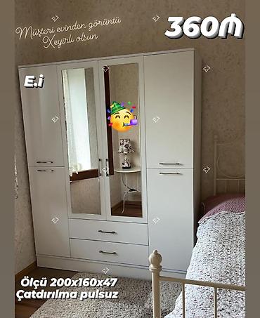 balkon skaf: Dolab yeni qarderob paltar dolabı güzgülü — 1