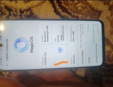 видеонаблюдение камера: Honor X7b, 128 GB, rəng - Qara