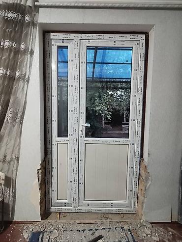 Готовые пластиковые окна: Пластик эшик терезелер МОСКИТНЫЕ СЕТКИ термо тёплая серия фасадное — 3