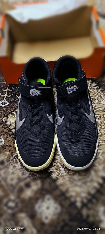 кыргызча кийимдер: Кроссовки Nike для детей/подростков - Цвет: черный с серебристыми — 1