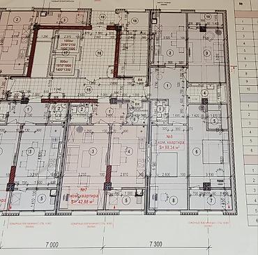 квартиры в: 3 комнаты, 88 м², Боконбаева/Уметалиева Элитка, 8 этаж, ПСО (под самоотделку) — 3