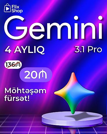 Реклама, печать: Gemini Pro, Google AI Pro, Google One Bu kampaniya qarşınıza çıxıbsa — 1