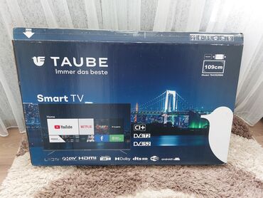 taube smart tv: Yeni Televizor Led 43" FHD (1920x1080), Ünvandan götürmə, Rayonlara çatdırılma