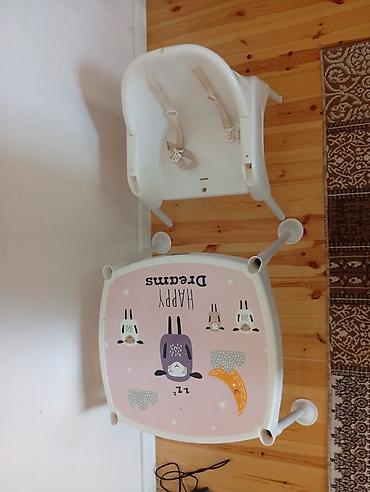 Yemək masaları, oturacaqları: Uşaq yemək stulu – çevrilə bilən model - Marka: Mirac - 2-si 1-də — 5