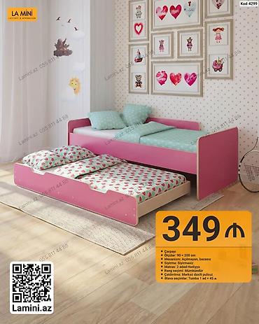 Uşaqlar üçün iki mərtəbəli/çıxarılan çarpayı dəsti - Model: La Mini