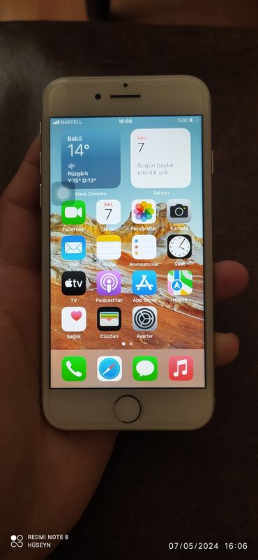 Apple iPhone: IPhone 7, 32 GB, Gümüşü, Zəmanət, Kredit, Qırıq