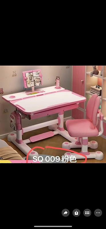 study table: Детский эргономичный учебный комплект: партa и стул, модель SQ 009 — 1
