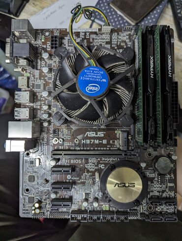 компьютерные запчасти бишкек: Продам комплект кулер + процессор - i5 4460 материнка - Asus H97M-E