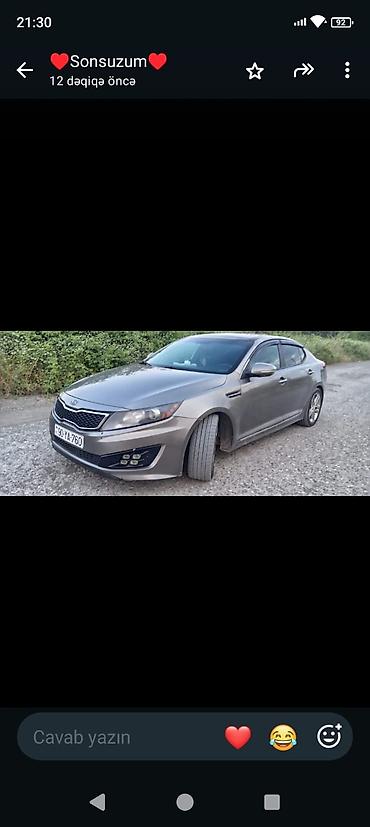 optima otracaqlar: Kia Optima sedan – SX paketi Mühərrik və ötürmə: - Benzinli mühərrik — 8