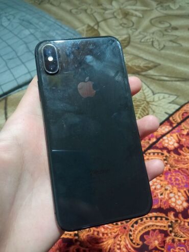 карманный компьютер: IPhone X, Б/у, 256 ГБ, Jet Black, Защитное стекло, Чехол, 79 %