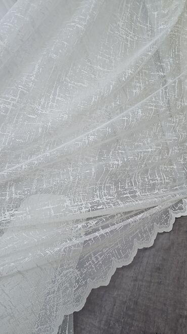 Parçalar: Ağ rəngli dekorativ tül parça dəsti - Yüngül, şəffaf və nəfəsalan — 5